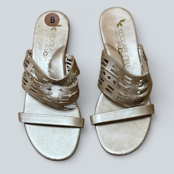 Koolaburra Shoes - Koolaburra by UGG Metallic Gold Slide Sandals